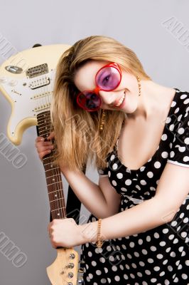 girl with guitar separated
