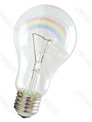 bulb and rainbow