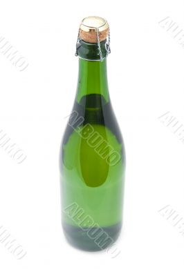 Bottle sparkling wine closeup