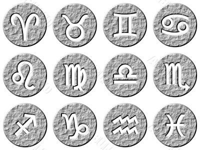 3d stone framed zodiac signs