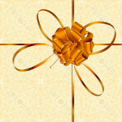 Background with yellow bow