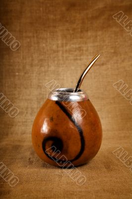 Argentinean Calabash cup with Bombilla