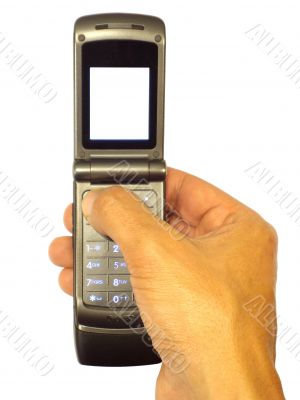 cell phone with white diplay 10609
