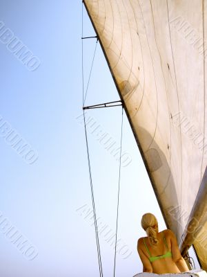 Girl under sail.