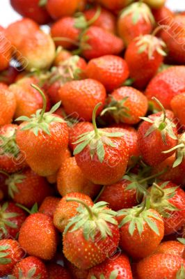 Ripe strawberries macro