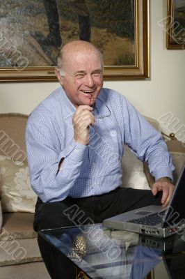 man with laptop