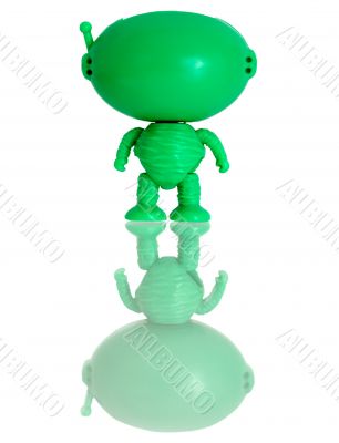 Plastic green figure of the alien