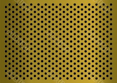 golden gratted metal