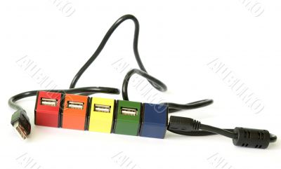 USB cabel with four ports