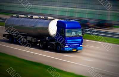 Tanker truck on motorway