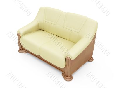 Couch over white