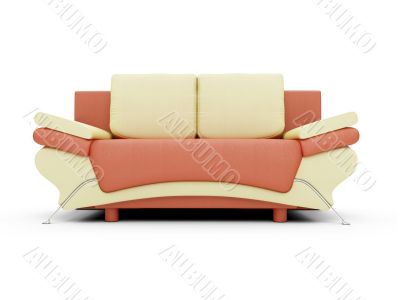 Sofa over white