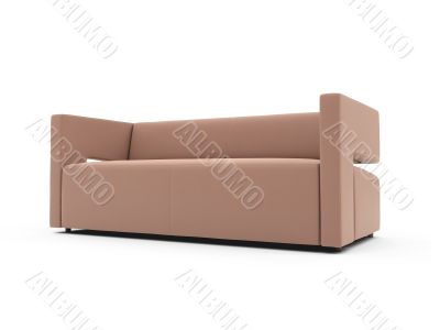 Sofa over white