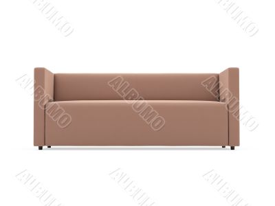 Sofa over white