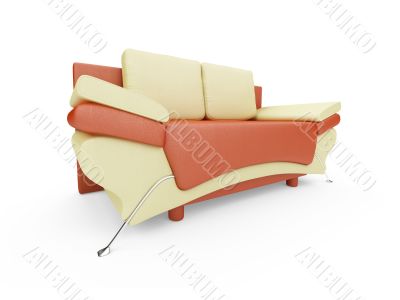 Sofa over white