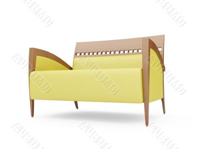 Couch over white