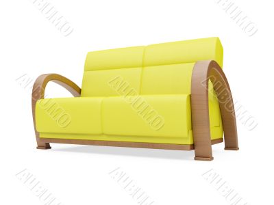Sofa over white