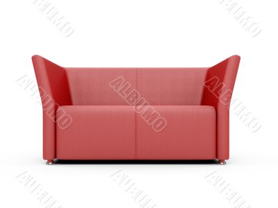 Couch over white