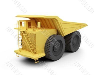 Isolated big dump truck