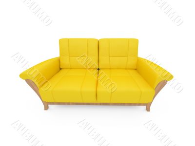 Sofa over white