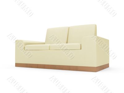 Couch over white