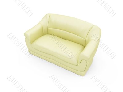 Sofa over white