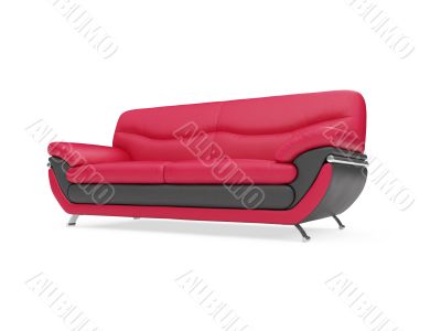 Sofa over white