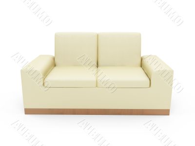 Couch over white