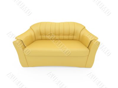 Sofa over white