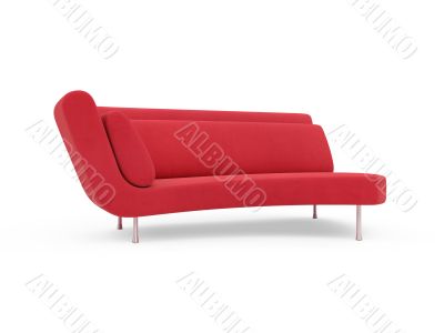 Sofa over white