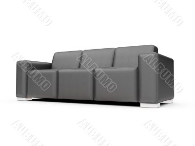 Couch over white