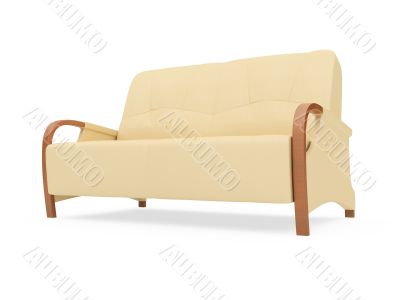 Sofa over white