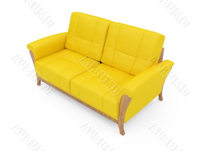 Sofa over white