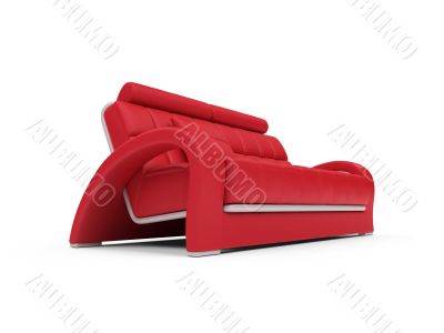 Sofa over white