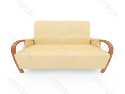Sofa over white