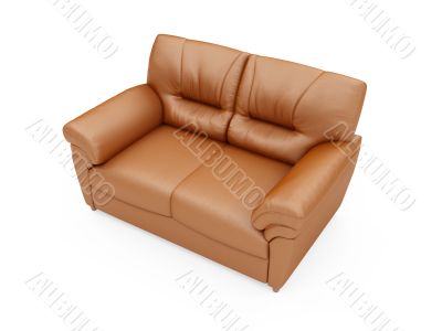 Couch over white