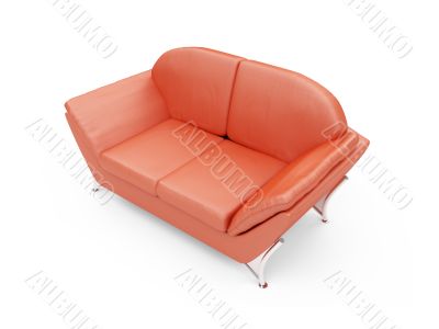 Sofa over white