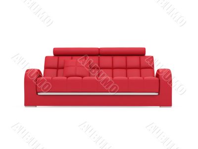 Sofa over white