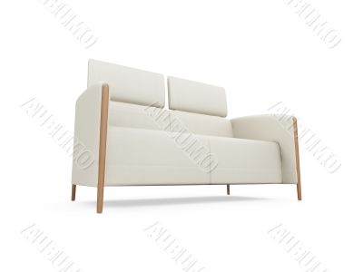 Couch over white