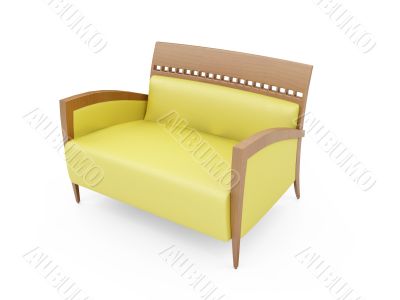Couch over white
