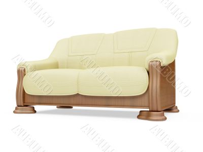 Couch over white