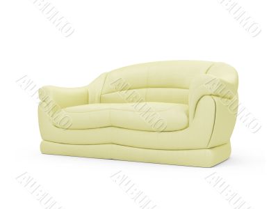 Sofa over white