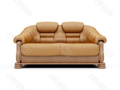 Sofa over white