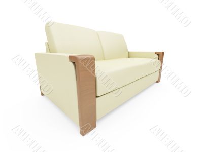 Sofa over white