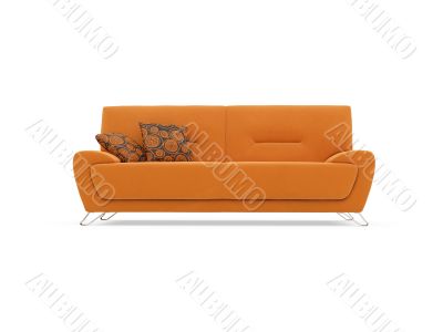 Sofa over white