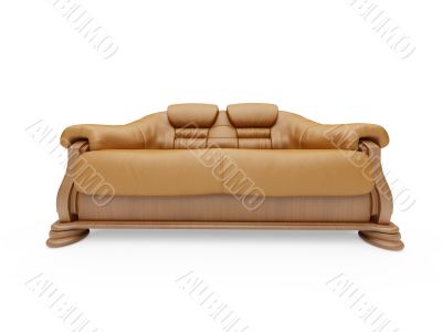 Sofa over white