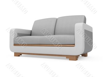 Sofa over white