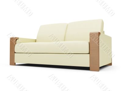 Sofa over white