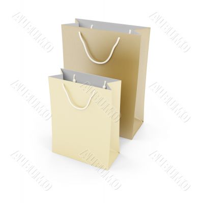 Gift bags isolated view