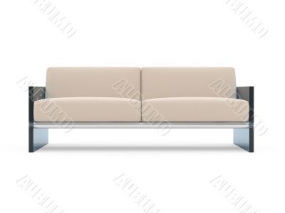 Sofa over white
